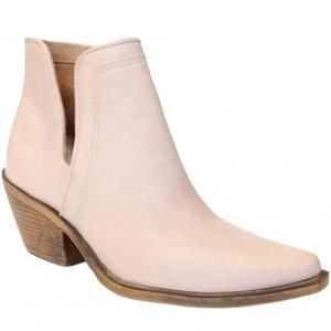 NEW OLD CUTLER women's leather cutout western bootie in nude